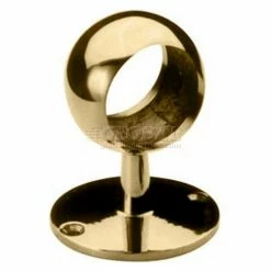 Lavi Industries, Ball Center Post, for 1" Tubing, Polished Brass