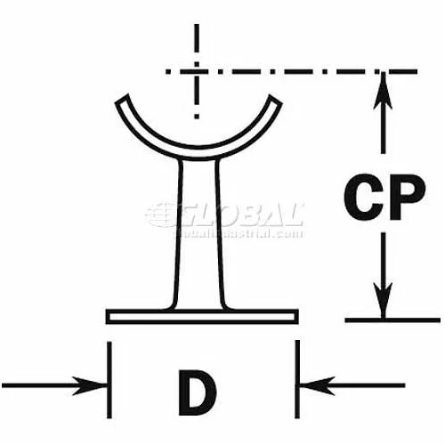 Lavi Industries, Saddle Post, for 1.5" Tubing, Polished Brass - Image 2