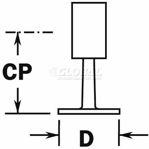 Lavi Industries, Flush Center Post, for 2" Tubing, Polished Brass - Image 2
