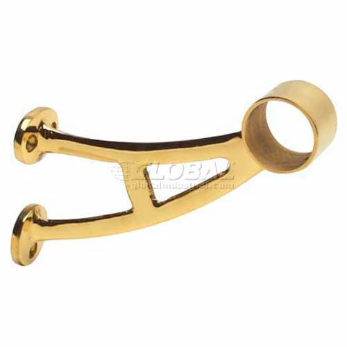 Lavi Industries, Bar Mount Bracket, for 1.5" Tubing, Polished Brass