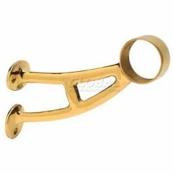 Lavi Industries, Bar Mount Bracket, for 2" Tubing, Polished Brass