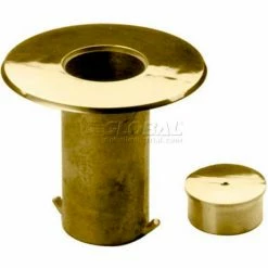 Lavi Industries, Floor Socket with Cap, for 2" Tubing, Polished Brass