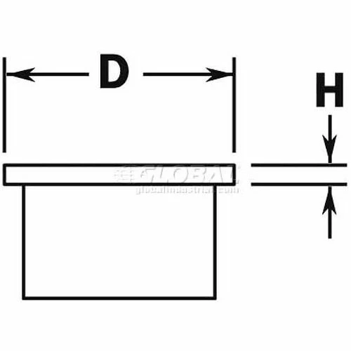 Lavi Industries, End Cap, Flush, for 1.5" Tubing, Polished Brass - Image 2