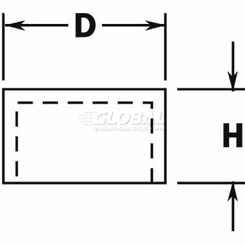 Lavi Industries, End Cap, Flush, used for Wood, for 2" Tubing, Polished Brass - Image 3