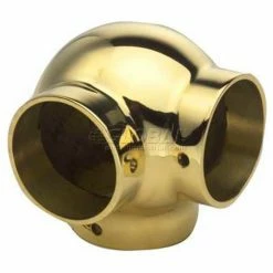 Lavi Industries, Ball Elbow, Side Outlet, for 1.5" Tubing, Polished Brass