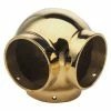 Lavi Industries, Ball Elbow, Side Outlet, for 2" Tubing, Satin Stainless Steel
