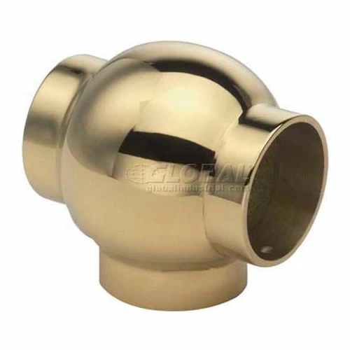 Lavi Industries, Ball Tee, for 1" Tubing, Polished Brass