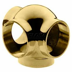 Lavi Industries, Ball Tee, Side Outlet, for 2" Tubing, Polished Stainless Steel