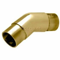 Lavi Industries, Flush Angle Fitting, 147 Degree, for 2" Tubing, Polished Brass