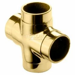 Lavi Industries, Flush Cross Fitting, for 2" Tubing, Polished Stainless Steel