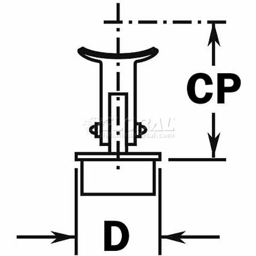 Lavi Industries, Adjustable Saddle, for 1.5" Tubing, Polished Brass - Image 2