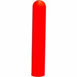 Ideal Shield® Smooth Bollard Post Sleeve, 10" HDPE Dome Top, Red