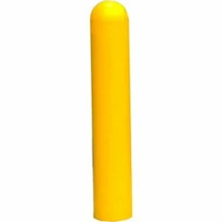 Ideal Shield® Smooth Bollard Post Sleeve, 10" HDPE Dome Top, Yellow