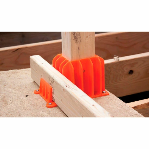 Guardian Fall Protection Guardian Guardian Angel Guardrail Boot, High Strength Plastic, Orange, 8-1/2"W x 6"D x 5"H - Image 2