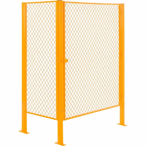 Global Industrial Machinery Wire Fence Partition Panel, 2'W, Yellow - Image 2