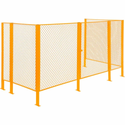 Global Industrial Machinery Wire Fence Partition Panel, 2'W, Yellow - Image 3