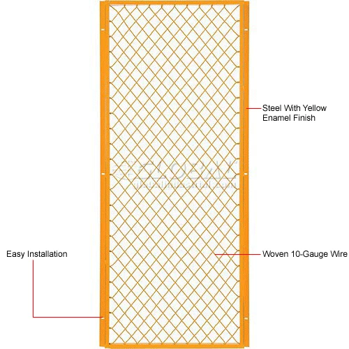 Global Industrial Machinery Wire Fence Partition Panel, 2'W, Yellow - Image 6