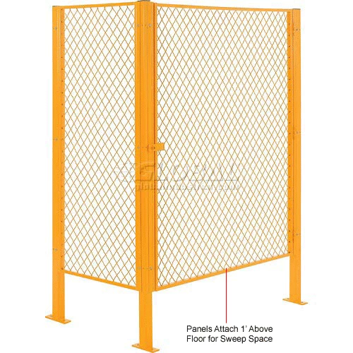 Global Industrial Machinery Wire Fence Partition Panel, 2'W, Yellow - Image 7