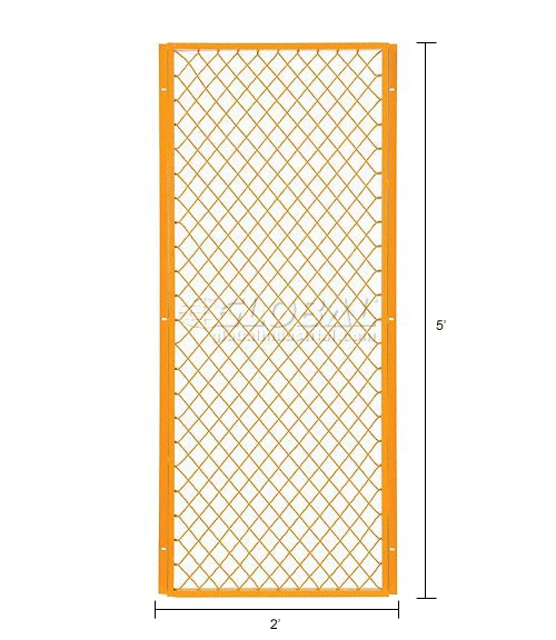 Global Industrial Machinery Wire Fence Partition Panel, 2'W, Yellow - Image 9