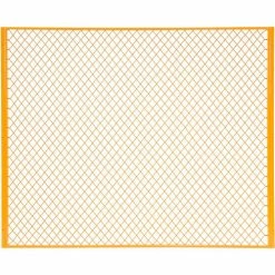 Global Industrial™ Machinery Wire Fence Partition Panel, 6'W, Yellow