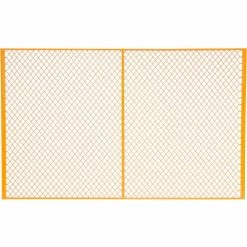 Global Industrial™ Machinery Wire Fence Partition Panel, 8'W, Yellow