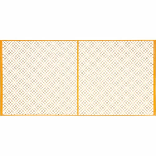 Global Industrial Machinery Wire Fence Partition Panel, 10'W, Yellow
