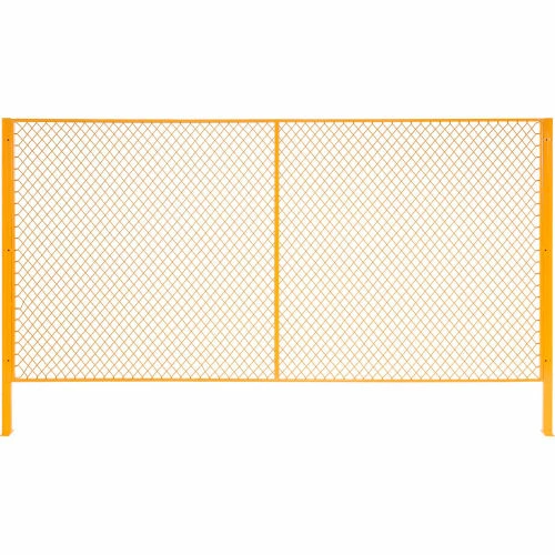 Global Industrial Machinery Wire Fence Partition Panel, 10'W, Yellow - Image 2