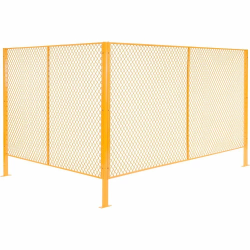 Global Industrial Machinery Wire Fence Partition Panel, 10'W, Yellow - Image 3