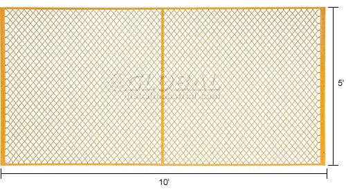 Global Industrial Machinery Wire Fence Partition Panel, 10'W, Yellow - Image 10