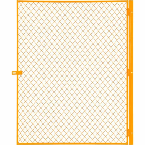 Global Industrial Machinery Wire Fence Partition Hinged Door, Yellow