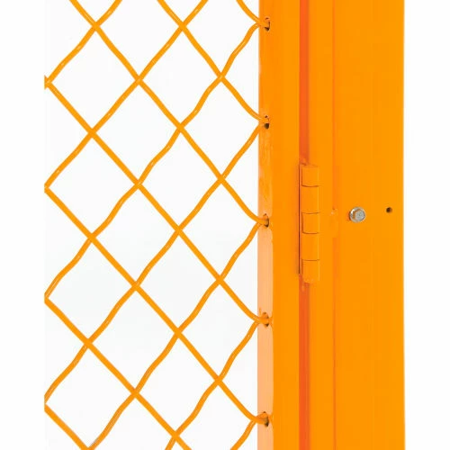 Global Industrial Machinery Wire Fence Partition Hinged Door, Yellow - Image 4