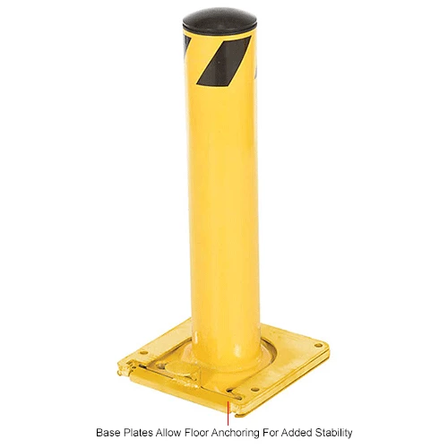 Global Industrial™ Removable Steel Bollard With Removable Plastic Cap 5.5''x24''H - Image 8