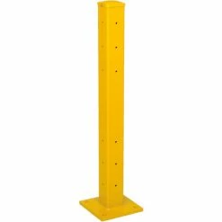 Vestil Steel Traffic Machinery Guard Rail Center/Corner Post, Drop-In-Style, 43-1/8"H, Yellow
