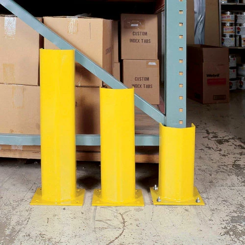 Bluff Manufacturing 1/4" Thick 12" H Steel Post Protector Yellow - Image 3