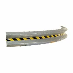 Vestil Bolt-On Curved Steel Guard Rail, 10'L x 75-1/2" Radius, Galvanized