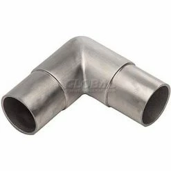 Lavi Industries, Flush Elbow Fitting, for 2" Tubing, Satin Stainless Steel