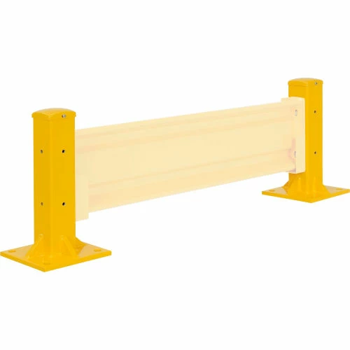Global Industrial™ Protective Steel Barrier Post For Single Rail, 18"H , Yellow - Image 2