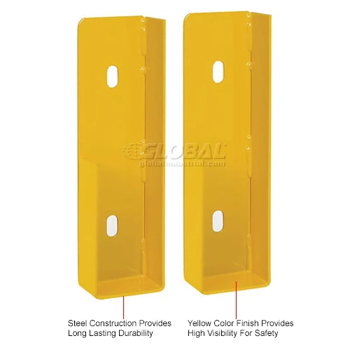 Global Industrial™ Steel Bracket Kit in Pair for Drop-In Style, Yellow - Image 5