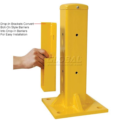 Global Industrial™ Steel Bracket Kit in Pair for Drop-In Style, Yellow - Image 6