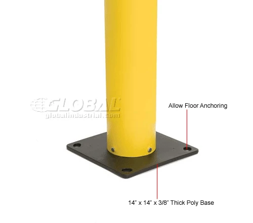 Eagle Mfg Eagle Poly Bollard Post Yellow 5"W x 42"H, 1731 - Image 5