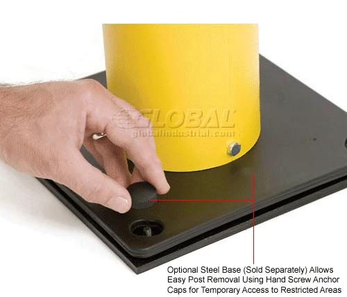 Eagle Mfg Eagle Poly Bollard Post Yellow 5"W x 42"H, 1731 - Image 6