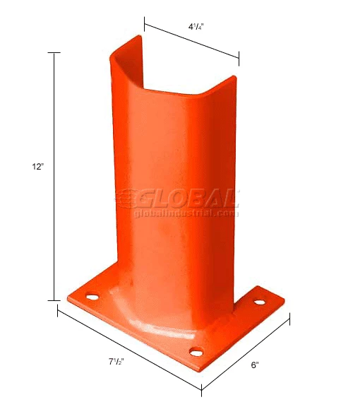 Bluff Manufacturing 1/2" Thick 12" H Steel Post Protector Orange - Image 6