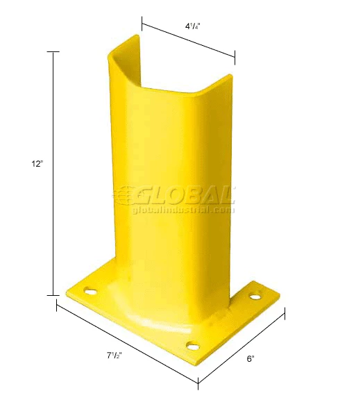 Bluff Manufacturing 1/4" Thick 12" H Steel Post Protector Yellow - Image 6