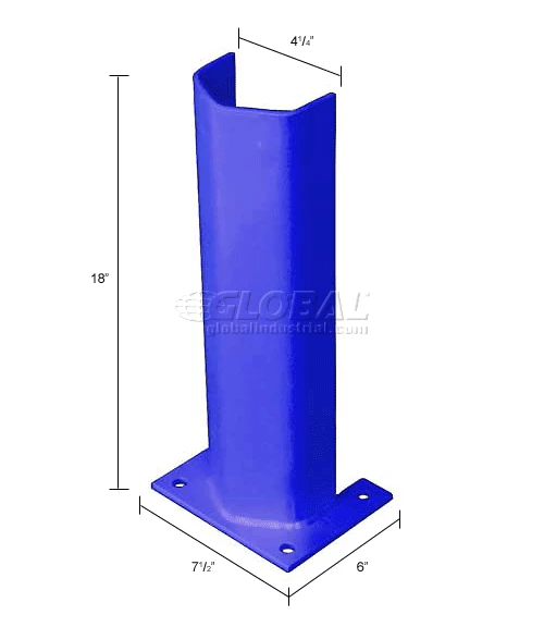 Bluff Manufacturing 1/4" Thick 18" H Steel Post Protector Blue - Image 6