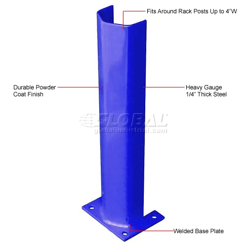 Bluff Manufacturing 1/4" Thick 24" H Steel Post Protector Blue - Image 4