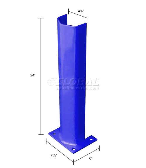 Bluff Manufacturing 1/4" Thick 24" H Steel Post Protector Blue - Image 6