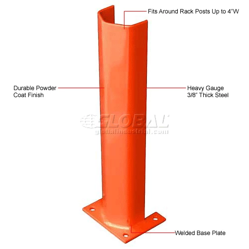 Bluff Manufacturing 3/8" Thick 24" H Steel Post Protector Orange - Image 4