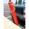 FlexPost 52"H FlexBollard™ - Natural Ground Installation - Red Cover/White Tapes