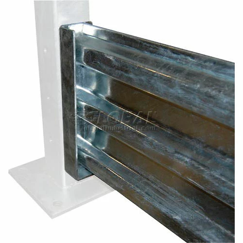 Vestil Steel Galvanized Structural Guard Rail, Drop-in Style, 10'L, Galvanized - Image 2