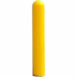 Ideal Shield® Smooth Bollard Post Sleeve, 5" HDPE Dome Top, Yellow